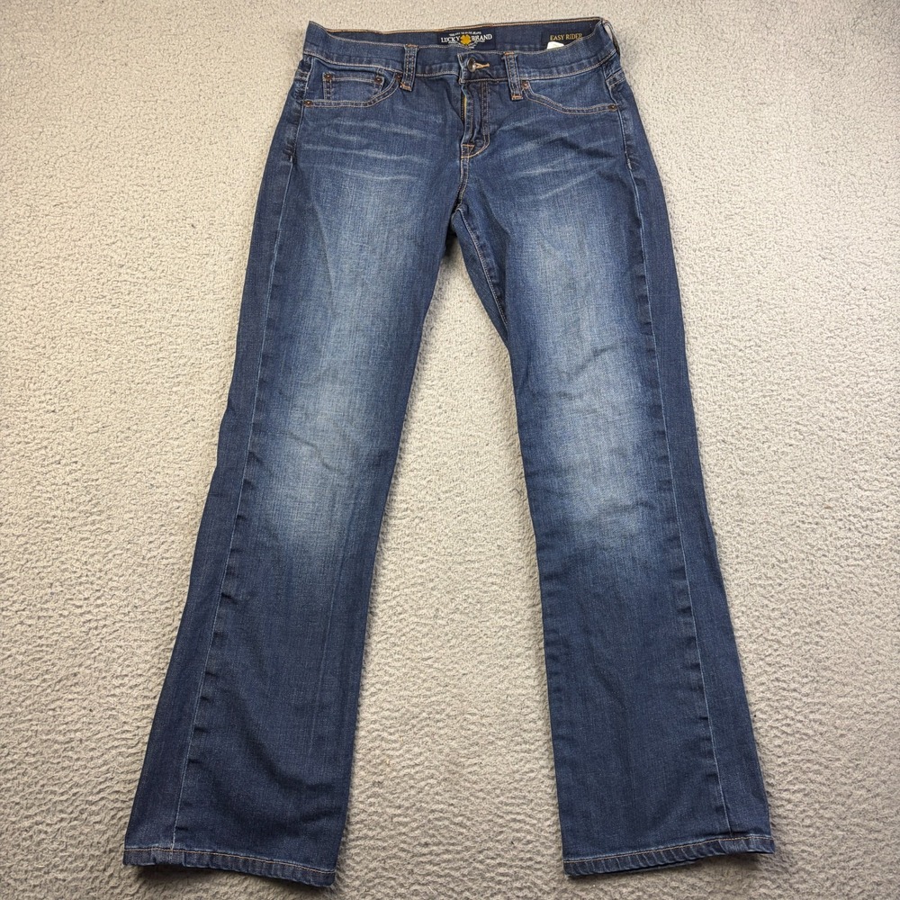 Lucky Brand Women Blue Easy Rider Denim Jeans Bootcut Low Rise 6/28 Ankle